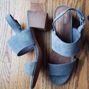 Toms Poppy Sandal Gray 8.5